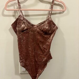 Forever 21 Brown Bustier Bodysuit